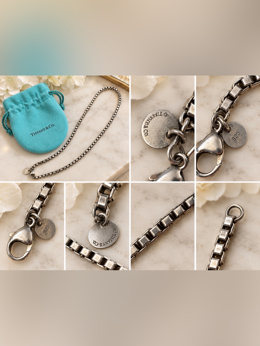 Tiffany & Co. Venetian Link Sterling Silver 925  Chain Necklace